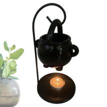 Ceramic Hanging Cauldron Wax Melt Burner Tealight Candle Holder Oil Burner Black Oil Incense Aroma Diffuser Home Decor Spirit
