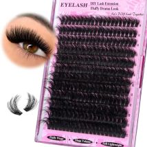 200D Faux Nerz Wimpernverlängerungen Manga individuelle Cluster Wimpern 14-20mm natürliche lange schwarze Wimpern D Curl falsche Wimpern Make-up