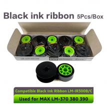 5 Stücke Max TINTENBAND LM-IR300B kompatibel MAX LETATWIN Kabel ID Drucker Elektronische Beschriftung Maschine LM-370E LM-380A LM-390A/PC