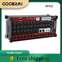 GOOERMI AFS32 Professional Digital Mixer Audio Pro 32 Channel DJ Mixing Sound Board Console USB PC Recording Input 48V POWER
