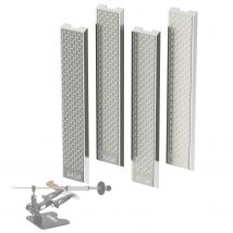 4 PCS Diamond Knife Sharpening Stones Set with Aluminum Base 6.2×0.9", Diamond Plates Kit for XARILK type Sharpeners System, 240