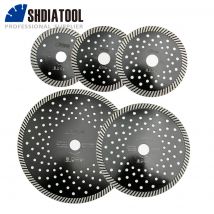 SHDIATOOL 2 pcs Diamante Stampati A Caldo Turbo Lame di Granito di Marmo di Taglio A Disco Fori Multi-Lame di Taglio Diamante Dischi Ruota