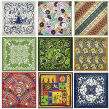 Mode Neue Design Dame Schöne Blume Retro Hip Hop 100% Baumwolle Bandana Quadrat Schal Stirnband Paisley Geschenke Für Frauen/Mädchen