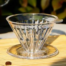 Neues Design, durchsichtig, 1–4 Tassen, Zubehör für langsames Brauen, wiederverwendbarer Kunststoff-Kaffeetropfer, Kaffeefilterbecher zum Übergießen von Kaffeemaschinen
