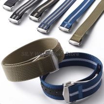 Faltschließe Nylon Uhrenarmband Canvas Nylon Uhrenarmbänder Männer Frauen Armband Armband 20mm Universal Sport Wasserdichtes Armband