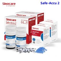 (Per safe accu2) 50/100/200/300/400pcs strisce reattive e lancette per la glicemia Sinocare per il misuratore di zucchero nel sangue del Tester del diabete