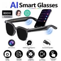 Intelligente Brille, 800 W, HD-Kamera, Video, gleichzeitige Interpretation, Bluetooth-Anruf, Outdoor-Sport, AI, intelligente Sonnenbrille für Herren und Damen