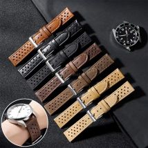 Atmungsaktives Lederarmband für Herren und Damen, universelles Rindsleder-Armband, Business-Armband, Sportarmband, Zubehör, 18 mm, 20 mm, 22 mm