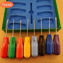 8 teile/satz Dental Luxating Lift Aufzüge Gebogene Wurzel Extrahieren Zahnmedizin Chirurgische Schraubendreher mit Bunten Kunststoff Griff