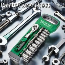 Diy Tool Spanner Wrench Box Mechanic 1/2" Car Socket 1/4" 3/8" Tools Repair Ratchet Set Hand Garage Workshop Automotive