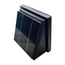 2,5 W schwarzer Kunststoff-Solar-Wandventilator, Luftkanaldurchmesser Φ100 mm, Ventilator-Extraktor, 68 CFM, bürstenloser Gleichstrommotor für Schuppen