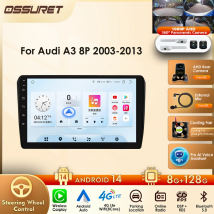 8G + 128G Android 12 UIS7862S Carplay per Audi A3 8P 2003-2013 2din Autoradio Lettore multimediale Navigazione GPS AudioStereo RDS DSP