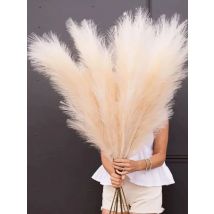 Artificial Faux Pampas Grass Large, 47"/120cm Fake Artificial Pampas Grass Decor Tall Fluffy Stems