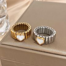 Freetry Einstellbare Edelstahl Ringe Für Frauen Kreative Intarsien Strass Wasserdicht Weiblichen Ring Schmuck Geschenk
