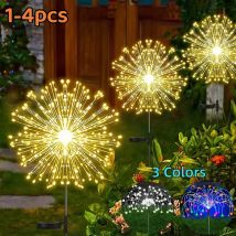 Luci solari per fuochi d'artificio per esterni IP65 impermeabili solari 8 modalità di illuminazione Luce da fata Illuminazione natalizia Decorazione del giardino