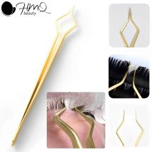 Nuove pinzette per estensione ciglia Pinzette dritte con punta curva antiscivolo in acciaio inossidabile Strumenti di bellezza per trucco per nail art ad alta precisione
