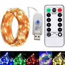 20m/10m 8 Funkcji Pilot Zdalnego Sterowania LED Lampki Fairy Lights USB Girlanda Świąteczna Nowy Rok Wesele Dekoracja Ogrodu