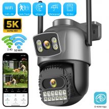 10MP 5K Wifi Überwachung Outdoor 8MP 4K Dual Objektiv AI Menschliche Erkennung Auto-cruise 2,4 Ghz & 5Ghz Wifi Drahtlose Sicherheit PTZ IP Kamera