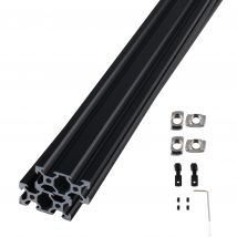 2pcs 2040 V-slot BLACK Aluminum Profile European Standard Anodized Extrusion 300-1000mm Linear Rail for CNC 3D Printer