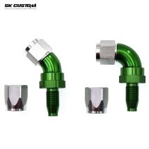 Skcustom Stahldraht Ölrohr verschraubung Draht geflochtener Ölrohr adapter Motoröl kühler anschluss an8 an10 45 ° 90 ° schwenkbare Schlauchen den