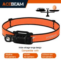 ACEBEAM H16 Lampada frontale super leggera Batteria AA LED Torcia EDC ad angolo retto, disponibile 5000K CRI 90/6500K 1000 lumen