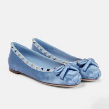Einzelschuh mit Schleife und Nieten, plissiert, flache Sohle, Frühling/Sommer, bequem, Outdoor, Wandern, Pendeln, Mary Jane, Ballett, Studentenschuhe 44