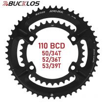 BUCKLOS 110BCD Chainring Double Speed Road Bike Chainring 34/36/39/50/52/53T 110 BCD Bicycle Chainwheel for R7000 R8000 R9000