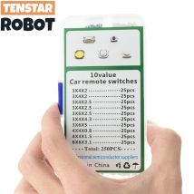 Tasten-Set, 250 Stück, 10 Arten, taktiler Druckknopf, Touch-Schalter, Fernbedienung, Tasten, Mikroschalter