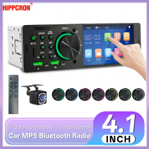 Hippcron 4,1 Zoll Autoradio 1 DIN Multimedia MP5-Player Touchscreen Bluetooth Stereo MP3-Player FM-Empfänger USB TF-Karte Universal