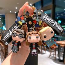 3D Harried Potter PVC Brelok do kluczy Zabawka Hermiona Granger Malfoy Ron Dobby Voldemort Snape