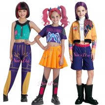 Kids Baby Girl Zoe Zoey Mira Rumi Cosplay Costume Outfit Anime Cartoon Demon Hunter KPop Huntrix K Pop Cosplay Halloween Costume