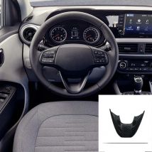 ABS Carbon Faser Auto Lenkrad Taste Abdeckung Trim Aufkleber Für Hyundai i10 2021 2022 Auto Innen Zubehör