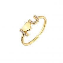 HECHENG,New Fashion Hot Sale Beautiful Ring,Love Letter Female Simple Cute Love Ring Jewelry