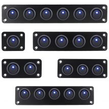20A blue circular joystick switch panel with 3-pin aluminum waterproof 12V, suitable for cars, trucks, boats, RVs, yachts, etc