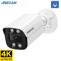 Telecamera IP 8MP 4K Rilevazione facciale esterna Ai H.265 Onvif RTSP Visione notturna a colori Telecamera di sicurezza audio umana POE Xmeye