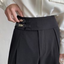 Schwarze Anzughose für Herren, übergroße Mode, soziale Herren-Kleiderhose, koreanische lose gerade Hose mit weitem Bein, formelle Hose für Herren im Büro