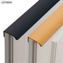 Gold schwarz versteckte Schrank griffe Aluminium legierung langer Küchen schrank zieht Schubladen griff Schlafzimmer tür Möbel Griff Knöpfe