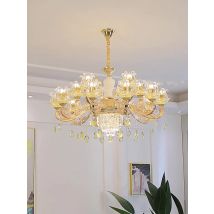 Luxurious Atmosphere European Living Room Lamp Fruit Shape Glass Lampshade Dining Room Bedroom Lamp Candle Lamp Villa Chandelier