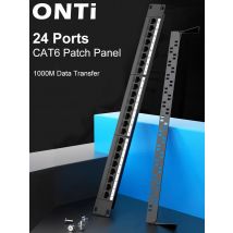 Pannello patch Cat6 a 24 porte con pannello di rete per montaggio su rack Keystone 1U in linea senza attrezzi con etichette per cavi strutturati