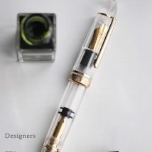 MAJOHN No. 8 40 Nib Acrylic Fountain Pen P140 Large Transparent Adult Student Color Ink Large Capacity Pen Writing Stationery