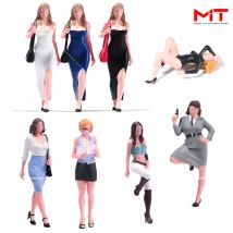 Auf Lager Gemalte Miniaturen 1/87 1/64 1/43 1/24 1/18 Kleid Schönheit Mädchen Anzüge Weibliche Szene Figur Puppen Modell Prop Spielzeug