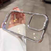 Bling Glitter Klare Handyhülle für Samsung S25 Ultra S24 FE Hülle A56 5g A16 A55 A17 A26 A07 A36 S23 Ultra stoßfeste Softcover