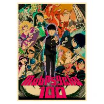 Japan Anime Posters Mob Psycho 100 Poster Wall Vintage Kraft Paper Home Living Room Wall Stickers Art Painting No Frame