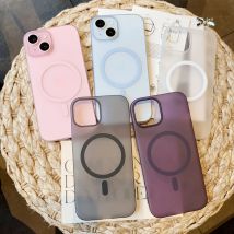 Matte durchscheinende magnetische Hülle für iPhone 17, 16, 15, 14 Plus 13, 12 Pro Max für Magsafe Wireless Charge Hard PC Ultradünne Abdeckung