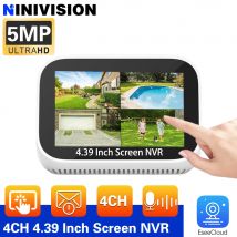 4,39 Zoll Touchscreen WIFI NVR 4CH Wireless NVR Sicherheit WIFI System Kit H.265 Überwachung CCTV Audio Video Recorder EseeCloud