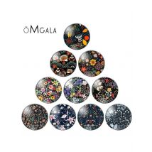Art Colorful Flowers Plants Paintings 12mm/14mm/16mm/18mm/20mm/25mm Round photo glass cabochon demo flat back Making findings