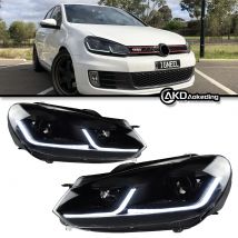 Auto Parts For VW Golf 6 Headlights 2009-2012 R20 MK6 latest Styling LED Daytime Lights Dual Projector Car Accesorios Modified
