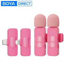 BOYA BOYA BY-V2-P Wireless Lavalier Microphone Portable Audio Video Recording Mini Mic for iPhone Android Vlog Gaming Phone Mic