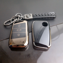 Titanio Grigio per VW Volkswagen Magotan Passat B8 Skoda Superb Kodiaq A7 Chiave A Distanza Dell'automobile Caso Della Copertura Del Supporto Portachiavi Accessori