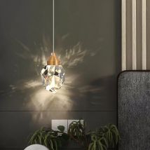 Moderne Kreative Kristall Stein Anhänger Lampe Luxus Led Nacht Dinging Hängen Lichter Nordic Wohnkultur Suspension Loft Beleuchtung